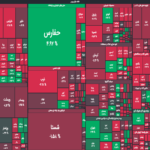 نقشه پایان بورس امروز 3 مهر 1402