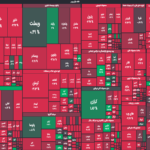 نقشه پایان بورس امروز 2 آبان 1402